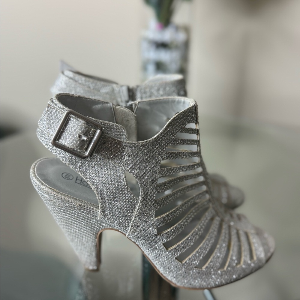 Elegant Silver Women's Heels